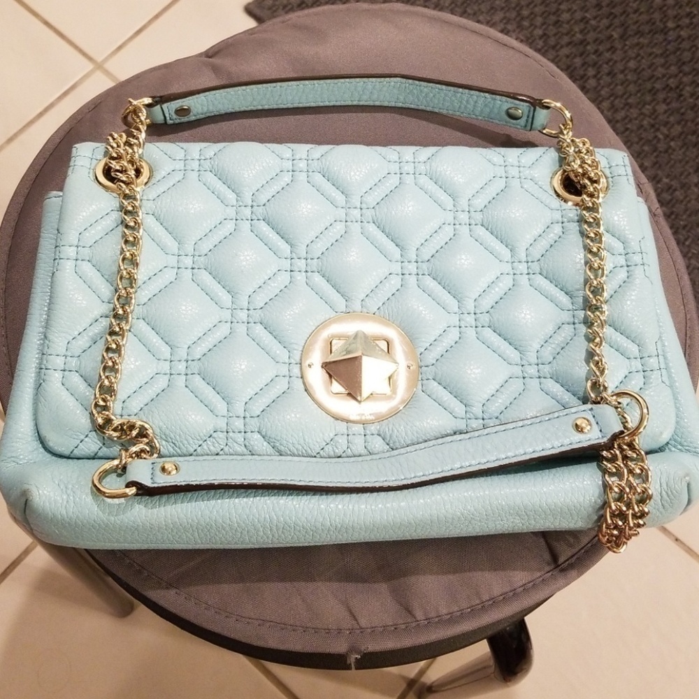💕KATE SPADE💕 Baby Blue Quilted Leather Handbag